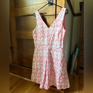 GAP Pink and White Linen Dress